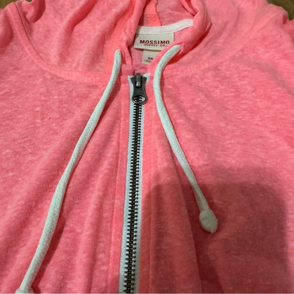 XS Mossimo Women's Pink Zip-Up Hoodie - Lightweight Hooded Jacket - Picture 8 of 11